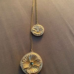 NWT double locket, long double chain from Anthropologie, never worn!